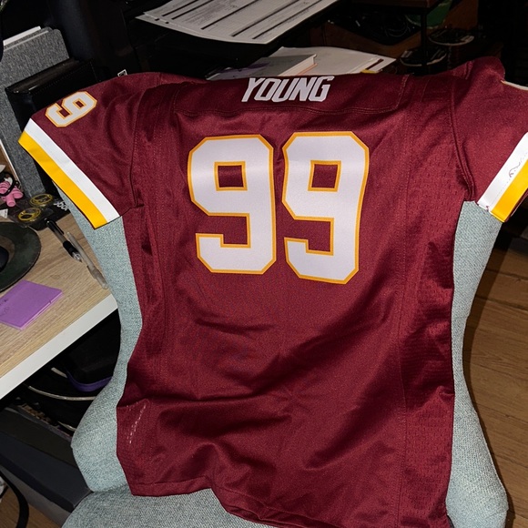 Nike Maroon and Gold Football Jersey - Picture 2 of 2